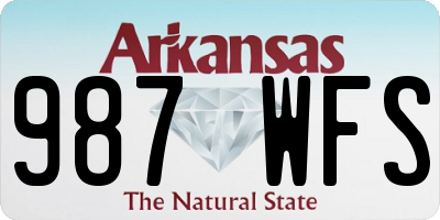 AR license plate 987WFS