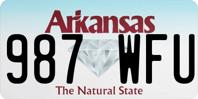 AR license plate 987WFU