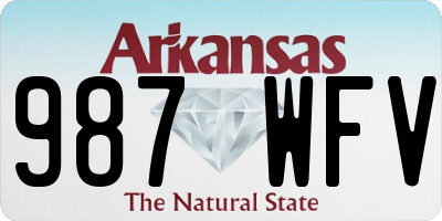 AR license plate 987WFV