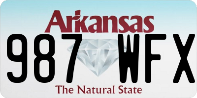 AR license plate 987WFX