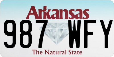 AR license plate 987WFY