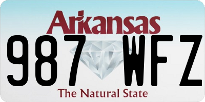 AR license plate 987WFZ
