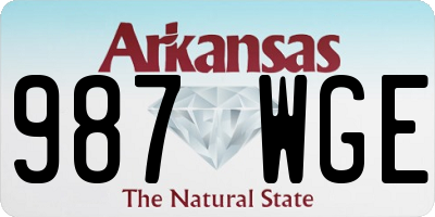 AR license plate 987WGE