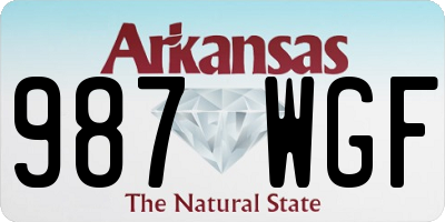 AR license plate 987WGF