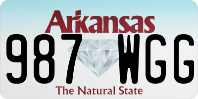 AR license plate 987WGG
