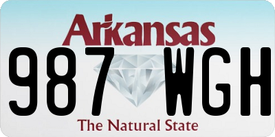 AR license plate 987WGH