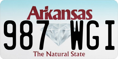 AR license plate 987WGI