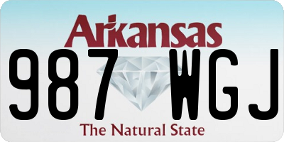 AR license plate 987WGJ