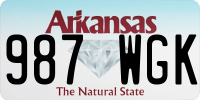 AR license plate 987WGK