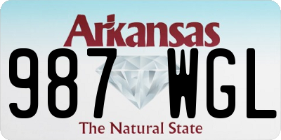 AR license plate 987WGL