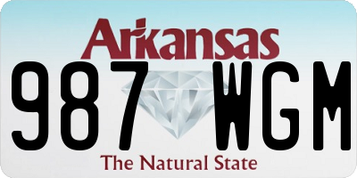 AR license plate 987WGM