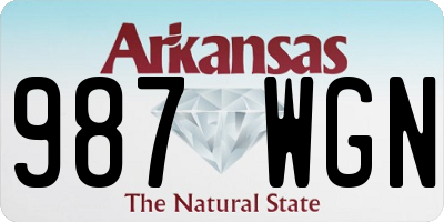AR license plate 987WGN