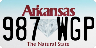AR license plate 987WGP