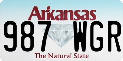 AR license plate 987WGR