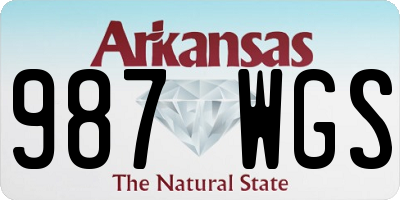 AR license plate 987WGS