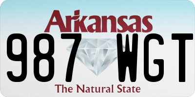 AR license plate 987WGT