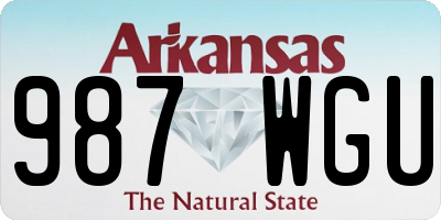 AR license plate 987WGU