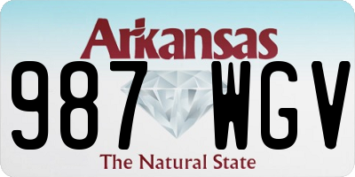 AR license plate 987WGV