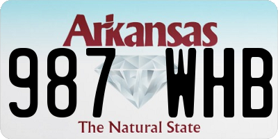 AR license plate 987WHB