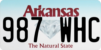 AR license plate 987WHC