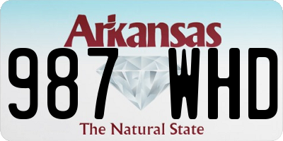 AR license plate 987WHD