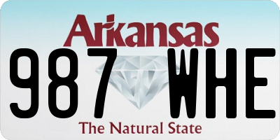 AR license plate 987WHE