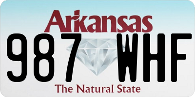AR license plate 987WHF