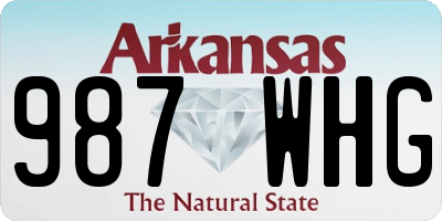 AR license plate 987WHG