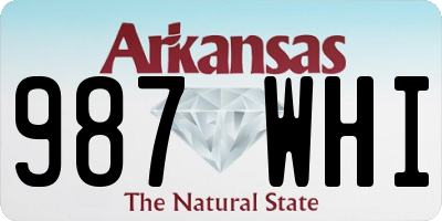 AR license plate 987WHI