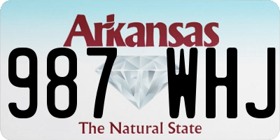 AR license plate 987WHJ