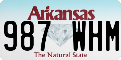 AR license plate 987WHM