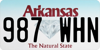 AR license plate 987WHN