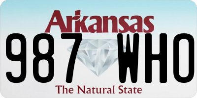 AR license plate 987WHO