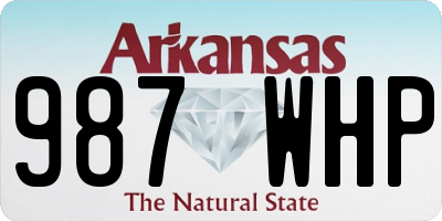 AR license plate 987WHP