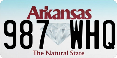AR license plate 987WHQ
