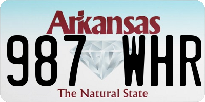 AR license plate 987WHR
