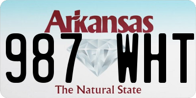 AR license plate 987WHT