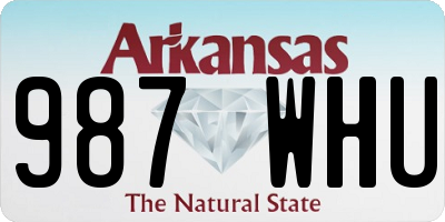 AR license plate 987WHU