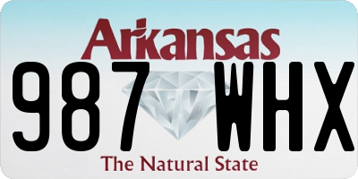 AR license plate 987WHX