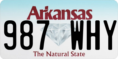 AR license plate 987WHY