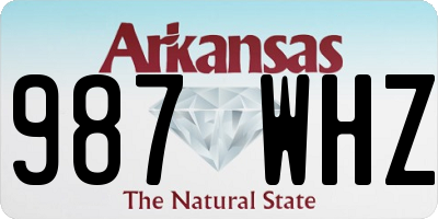 AR license plate 987WHZ