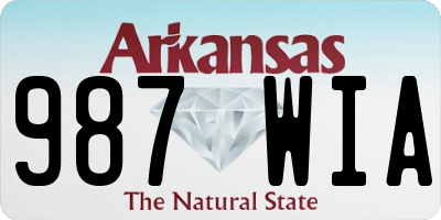 AR license plate 987WIA