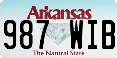 AR license plate 987WIB