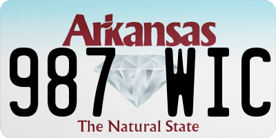 AR license plate 987WIC