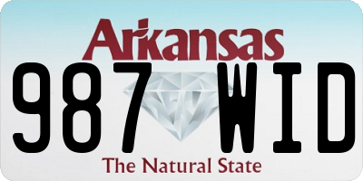 AR license plate 987WID