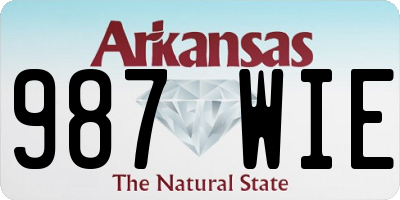 AR license plate 987WIE