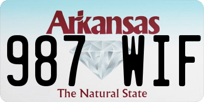 AR license plate 987WIF