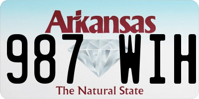 AR license plate 987WIH