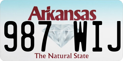 AR license plate 987WIJ