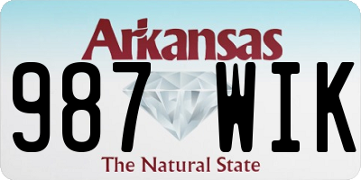 AR license plate 987WIK